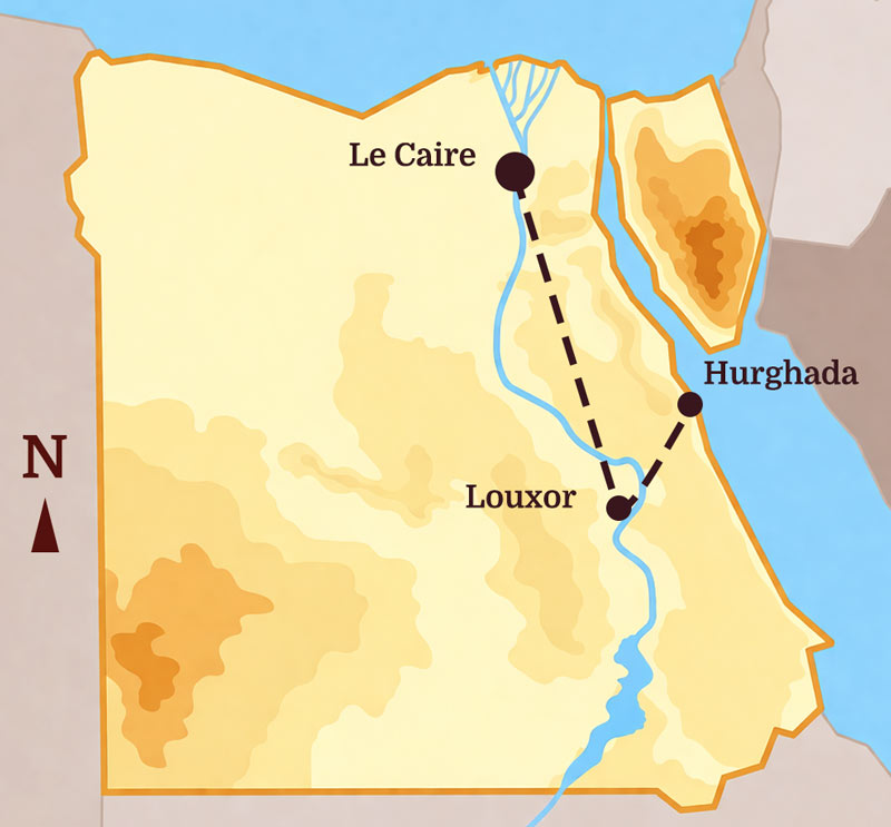 Le Caire, Louxor et Hurghada